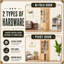 Pivot Or Bi-Fold Closet Door With Installation Hardware Kit 8 panels Clear Glass And Solid Wood -131205515