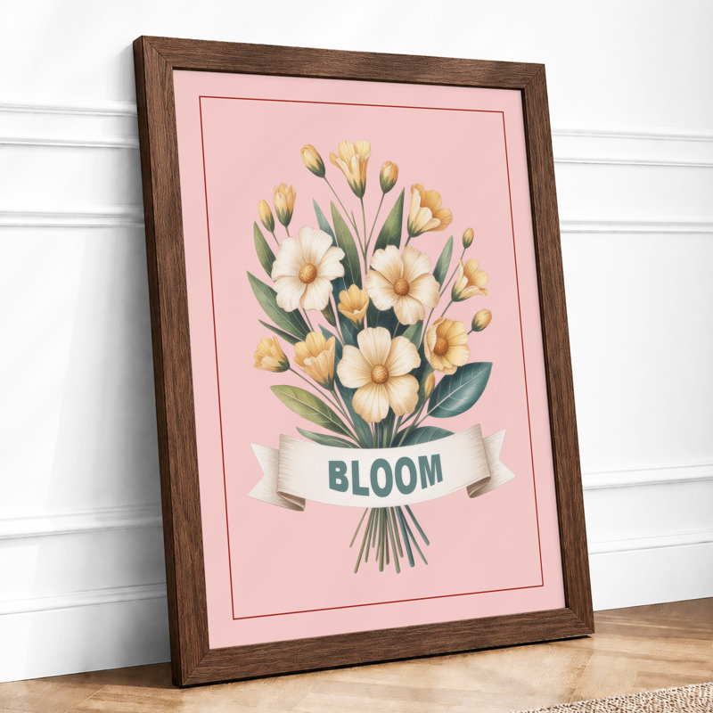 Bloom in Tulips Botanical - Framed Print, Walnut, A1 - 84.1 x 59.4 cm
