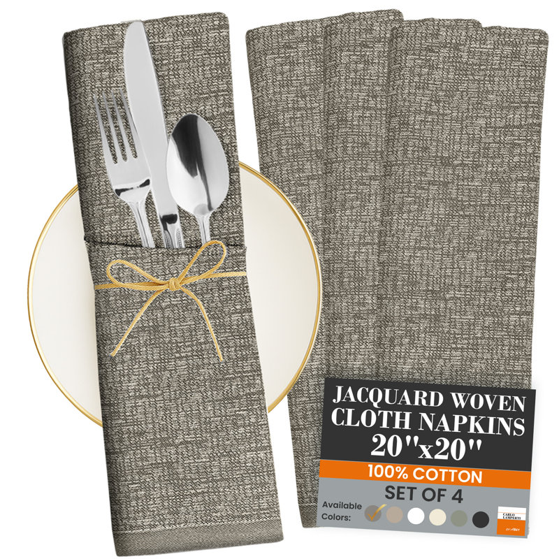 Occidente Cotton Square Napkin, Chocolate