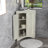 Triangle Bathroom Storage Cabinet With Adjustable Shelves, Freestanding Floor Cabinet For Home Kitchen