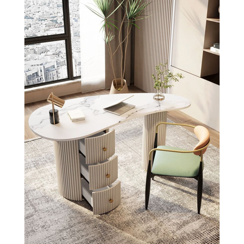 Table de réception italienne luxueuse, H 29,53 po x l 62,99 po x P 27,56 po