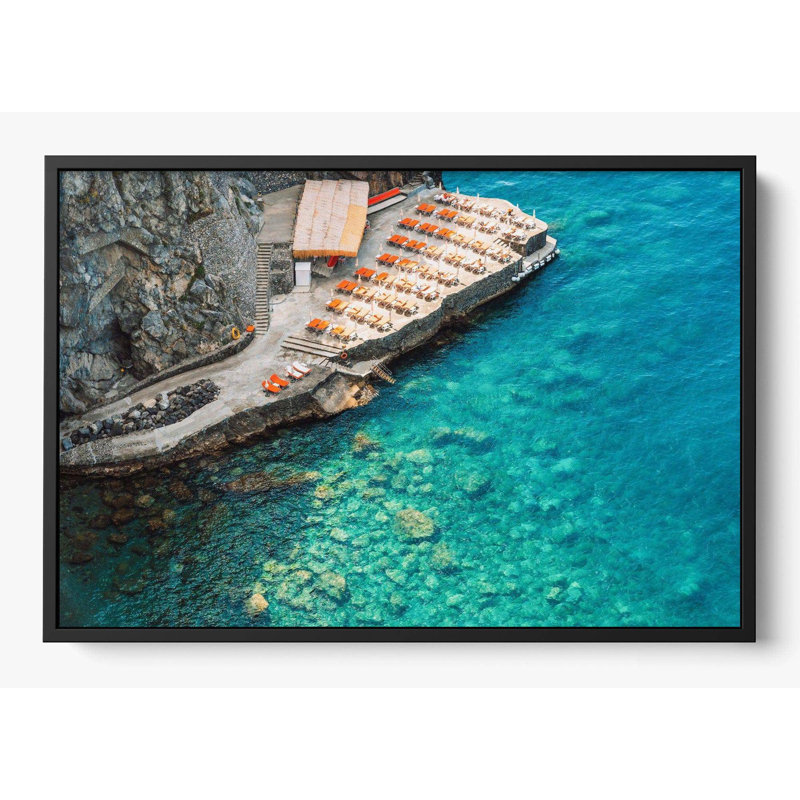 «Ocean Club», H 42 po x l 62 po, Noir, Impression encadrée sans passe-partout