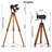 Modern Industrial Metal Wooden Nautical Cinema Tripod Floor Lamp- Retro Adjustable Rustic Reading Adjustable Desk Table Lamp For Living Room