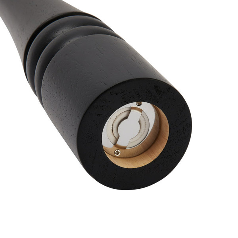 Modern Matte Black Wood Pepper Mill, 20-inch