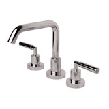 Cigno Deck Mount Widespread Bathroom Faucet with Drain Assembly