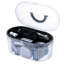 Panier de rangement ovale transparent avec plateau noir