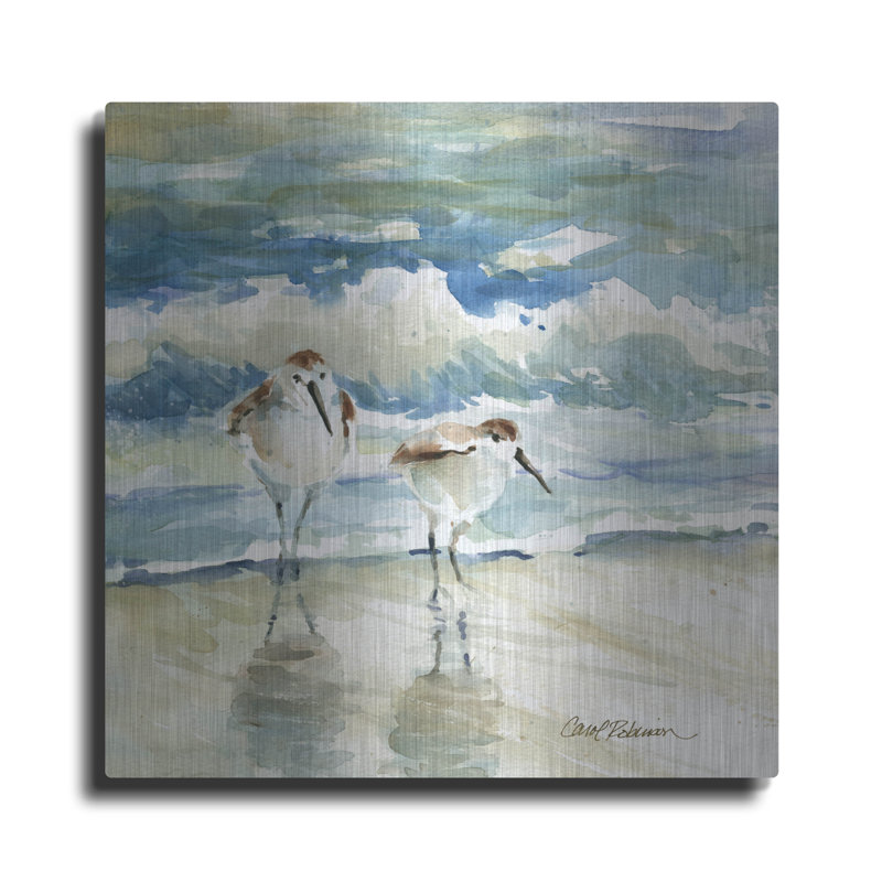 Dovecove «Beach Birds» par Carol Robinson, art mural en métal, H 12 po x l 12 po