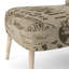 Chaise d'appoint, motif floral beige tapissé - motif floral beige II-88109776