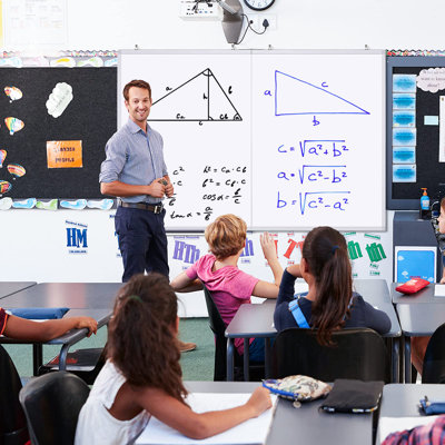 60" x 36" Wall-Mounted Whiteboard Magnetic Dry Erase Board