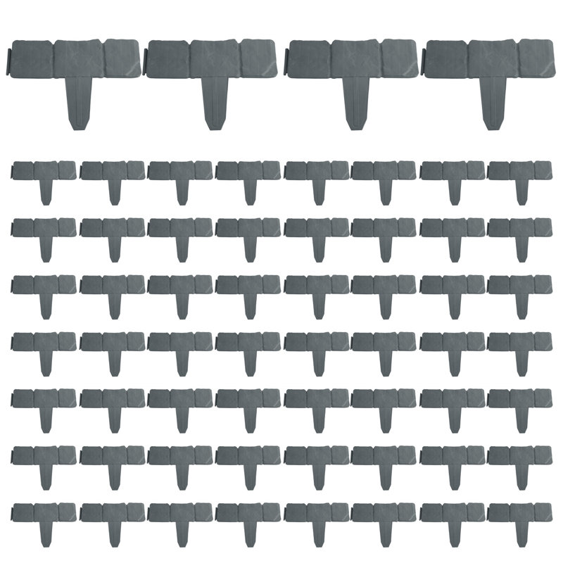 Ensemble de bordure de pelouse en plastique Koryne No Dig
