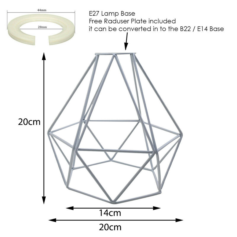 20cm H Metal Novelty Lamp Shade ( Uno ), Yellow