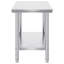 Table de préparation en acier inoxydable (table basse incluse)