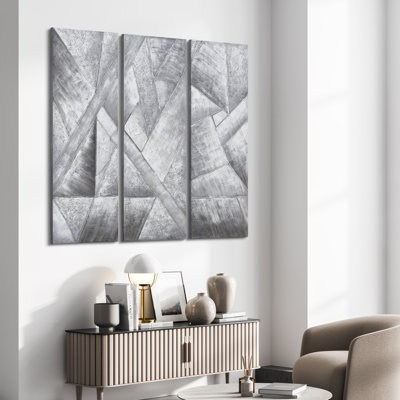Art mural sur toile texturé à losanges par Martin Edwards