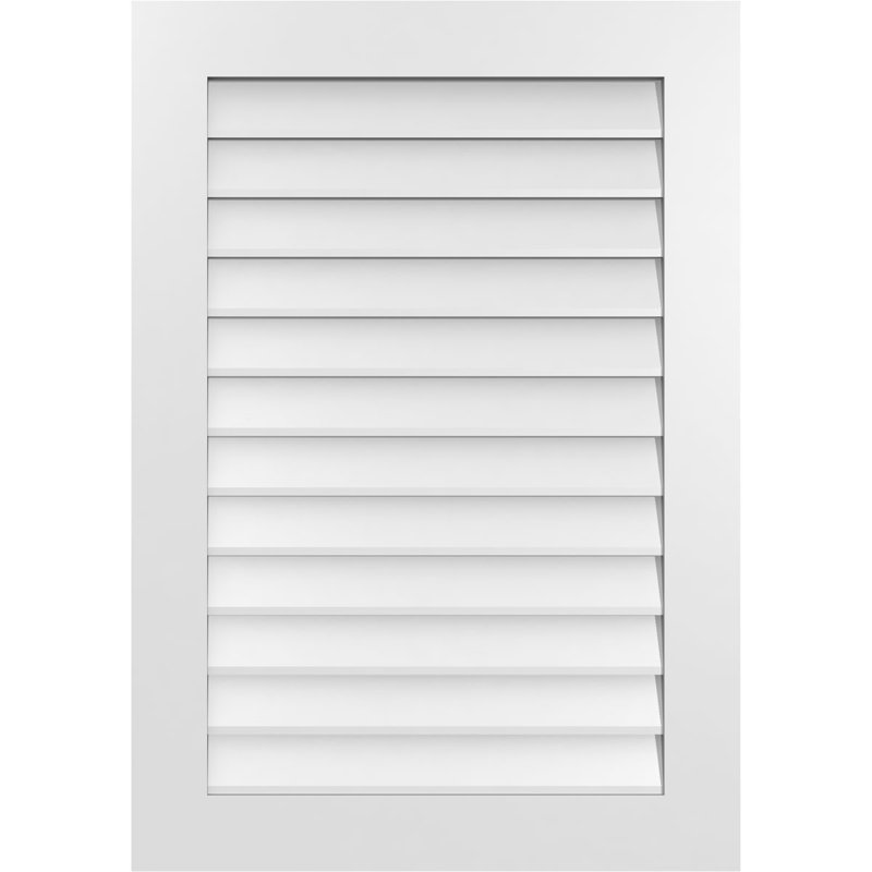 Vent à pignon rectangulaire en uréthane non-fonctionnel, H 40 po x l 28 po x P 1 po