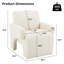 Fauteuil d'appoint moderne rembourré en sherpa doux-761292991