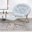 Fauteuil d'appoint pliant avec repose-pieds Marquice-771828322