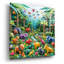Art mural en verre épique «Rainforest Origami» par Rey Klimt, 36 po x 36 po-1490968848