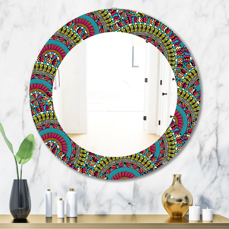 Miroir décoratif coloré, H 31,5 po x l 23,7 po