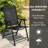 Outdoor Patio Chair Set (2-Piece) Stackable Portable, Black-1393902835