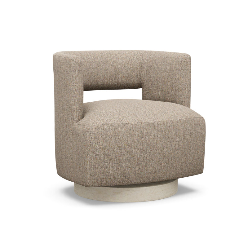 Crystle Swivel Barrel Chair, 2243-77, Sandstone