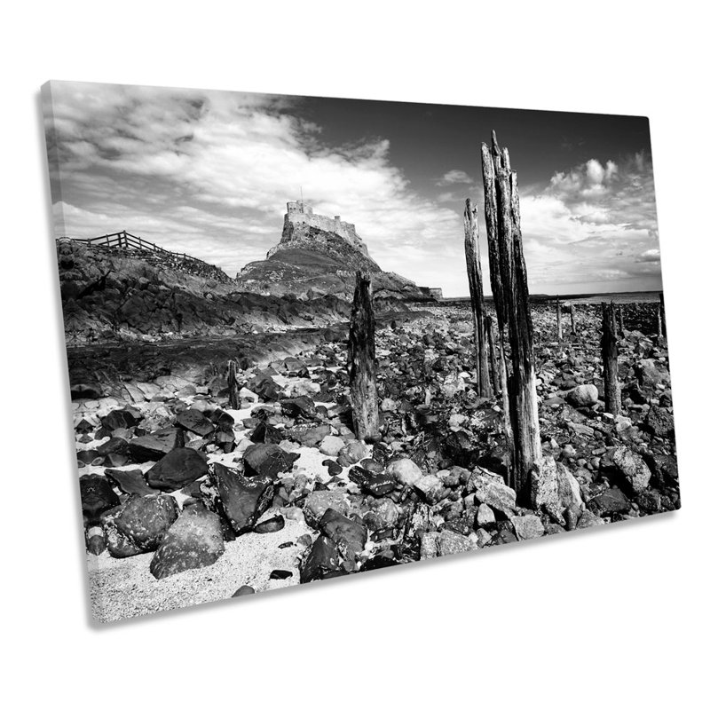 Lindisfarne Castle Holy Island - Wrapped Canvas Art Prints, 30.5cm H x 45.7cm W