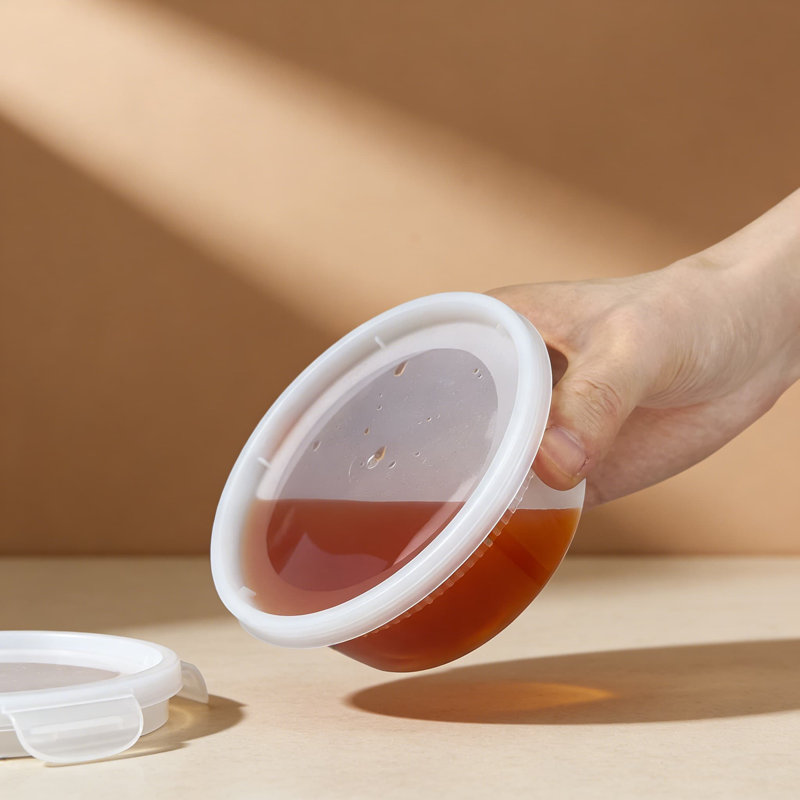 60 ensembles (120 pièces) contenants de charcuterie 8 oz avec couvercles, contenants en plastique hermétiques sans BPA pour la soupe, la préparation des repas, le congélateur, le micro-ondes et le lave-vaisselle