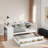 Wood Daybed With Trundle, Storage Drawers, Side Shelves And Desk-835404152-835404159