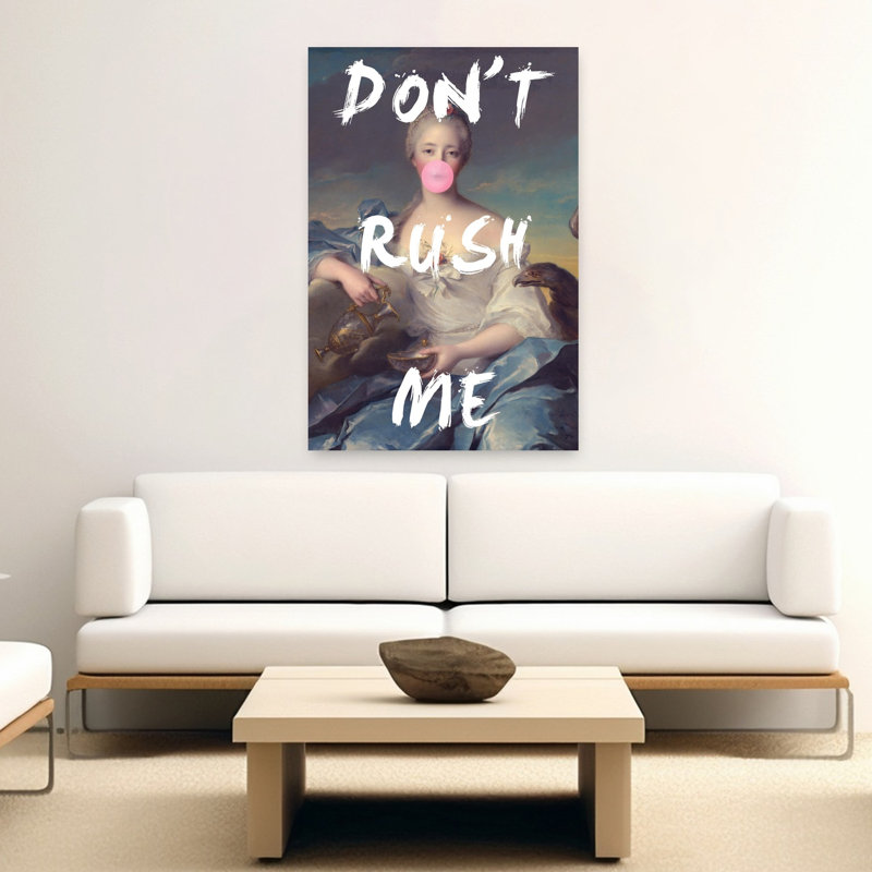 Sassy Bubblegum Portrait Classic Contemporary Elegant Bird Portrait Wall Art Print 1 Piece Wrapped Canvas Wall Art
