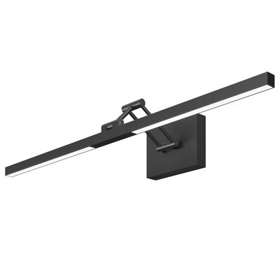 Luminaire de salle de bain moderne 1 lumière 30CC à 1 lumière avec tête pivotante 360 ° et bras pivotant