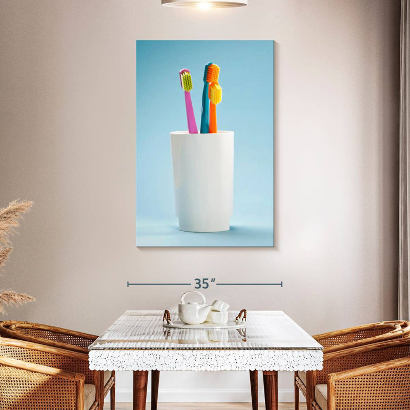 Cup Of Toothbrushes, 48" H x 32" W