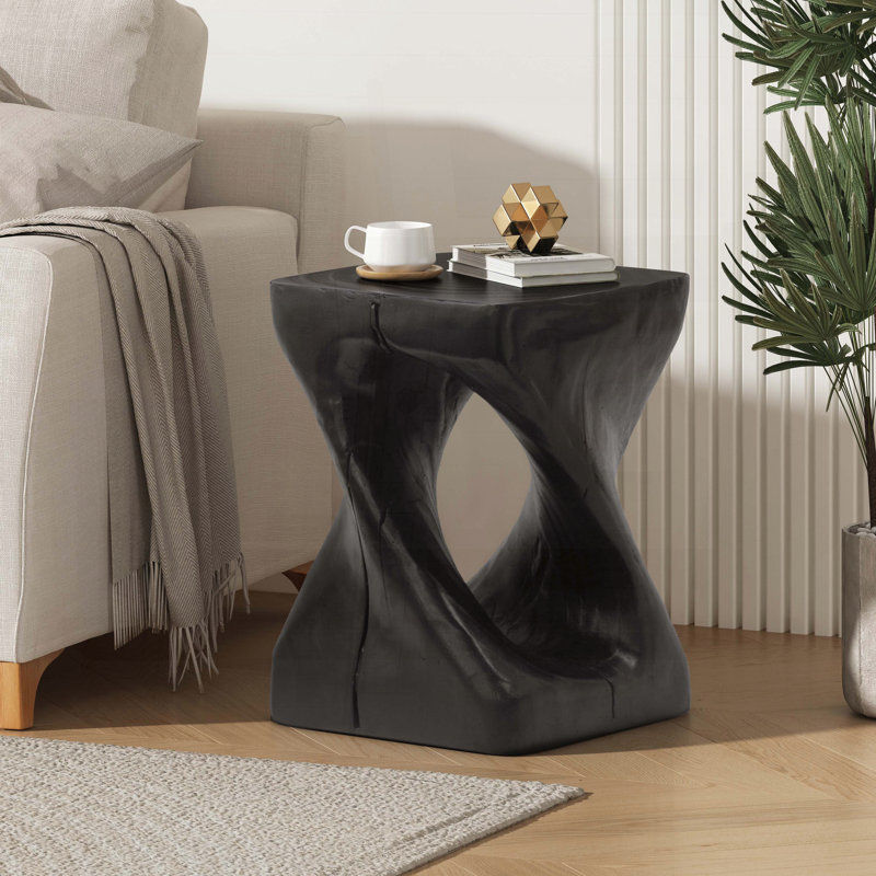 Table d'appoint MGO Twist Shape, Noir