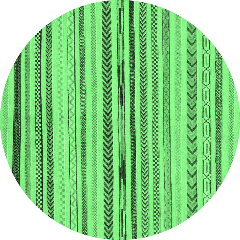 Alzbetka Washable Geometric Indoor Rug, Round 7'