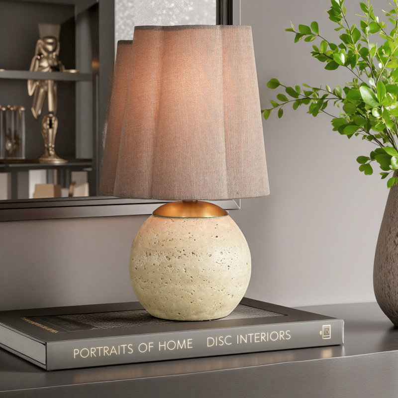 Lampe de table Tamal Day for Stylecraft Rosalind, Brun, Beige naturel
