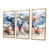 Toile avec cadre flottant or