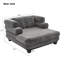 Canapé-lit rembourré surdimensionné en chenille surdimensionné de 52,4 po avec siège profond et accoudoirs superposés pour salon ou chambre à coucher-82900501