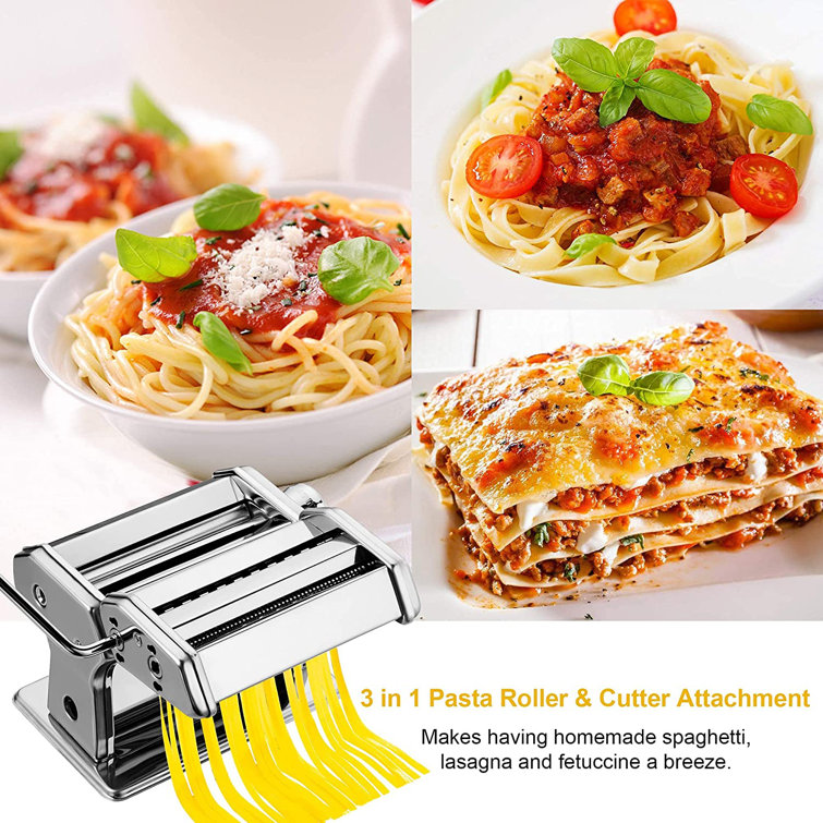 Himimi 7 Adjustable Thickness Settings Manual Pasta Maker with Rollers,  Bench Clamp, and Cutter & Reviews