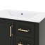 Meuble-lavabo de 30 pouces avec tablette intégrée, tiroir standard et tiroir long-599813091