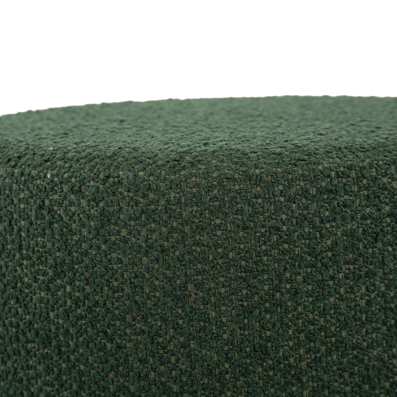 Ashlan Upholstered Pouf, Forest Barbet 100% Polyester