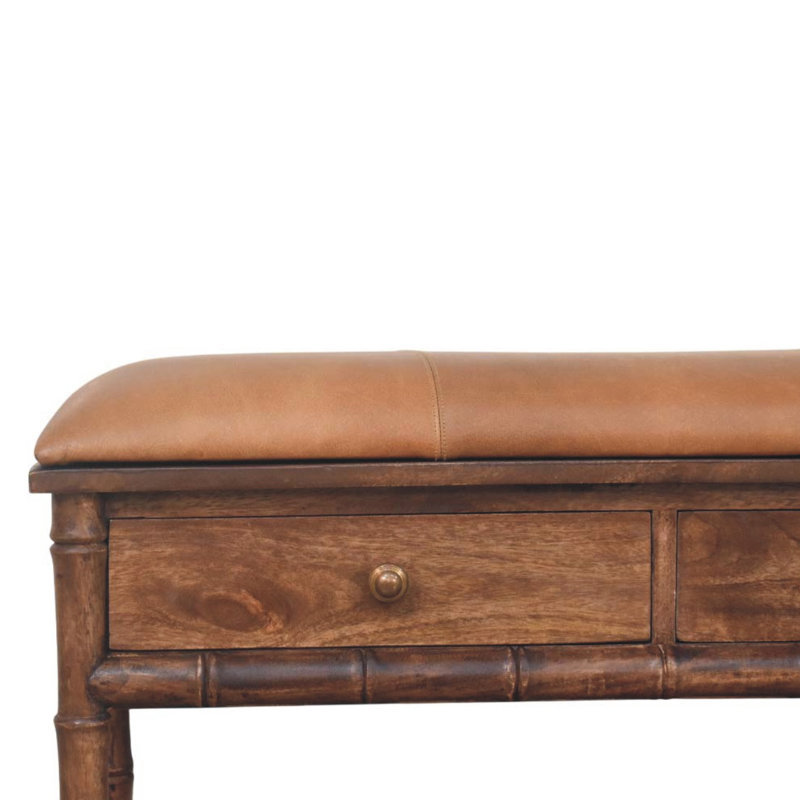 Banc de rangement en bambou