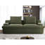 Coussin de salon de 90 pouces de largeur - 4 places, mousse complète, velours côtelé doux, ergonomique, sans assemblage, assise ergonomique de 90 po de largeur,-243619995