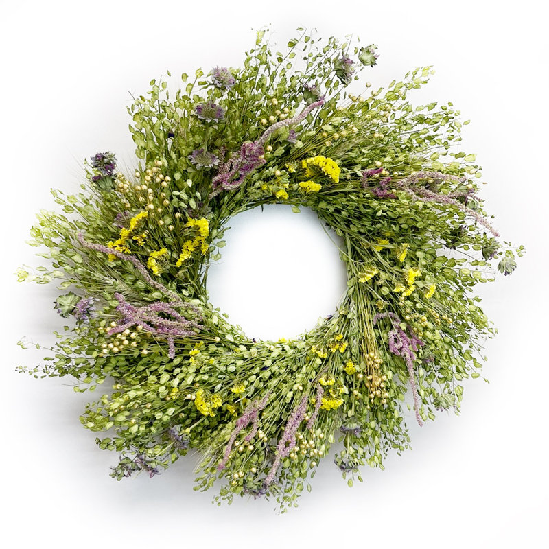 Handcrafted Dried Wreath, 30" H x 30" W x 5" D