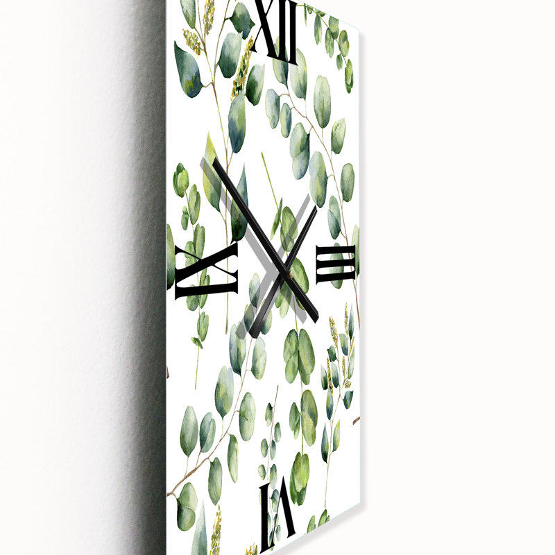 Horloge murale Eucalyptus Branches III, Grand