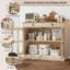Buffet 35,4 po avec porte vitrée, buffet avec rangement, buffet blanc avec tiroir, buffets et buffets modernes pour la salle à manger, la cuisine-811840956