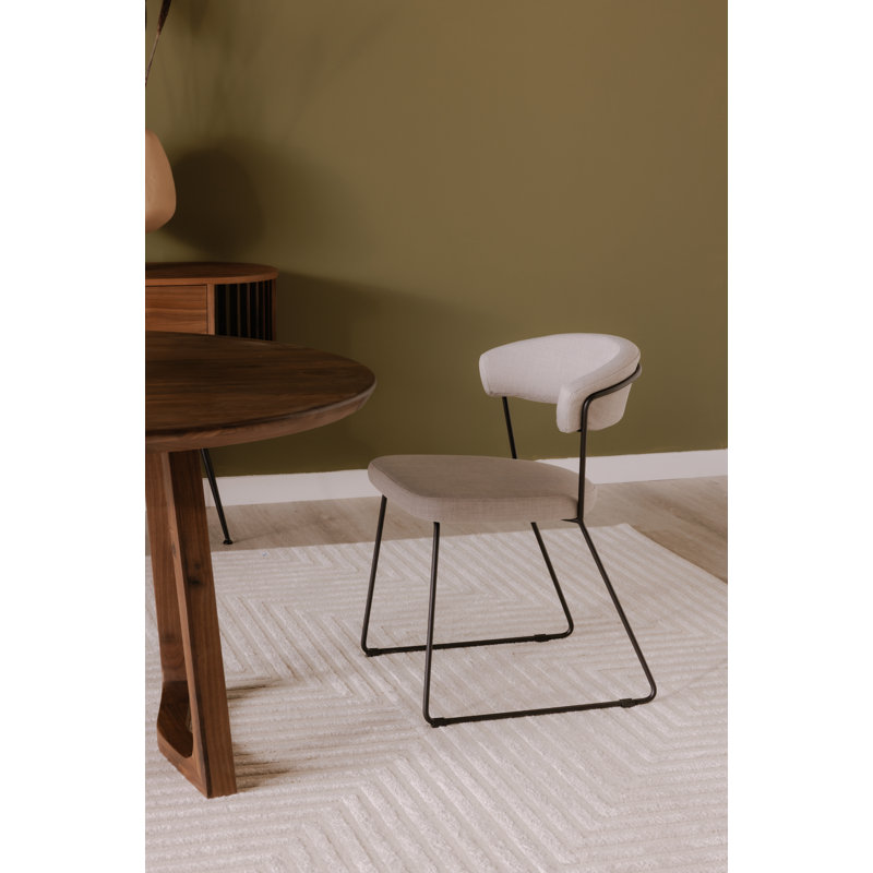 Longfellow Round Solid Wood Dining Table, Brown