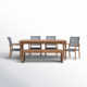 Fleur 76'' Rectangular 7 - Person Outdoor Dining Set