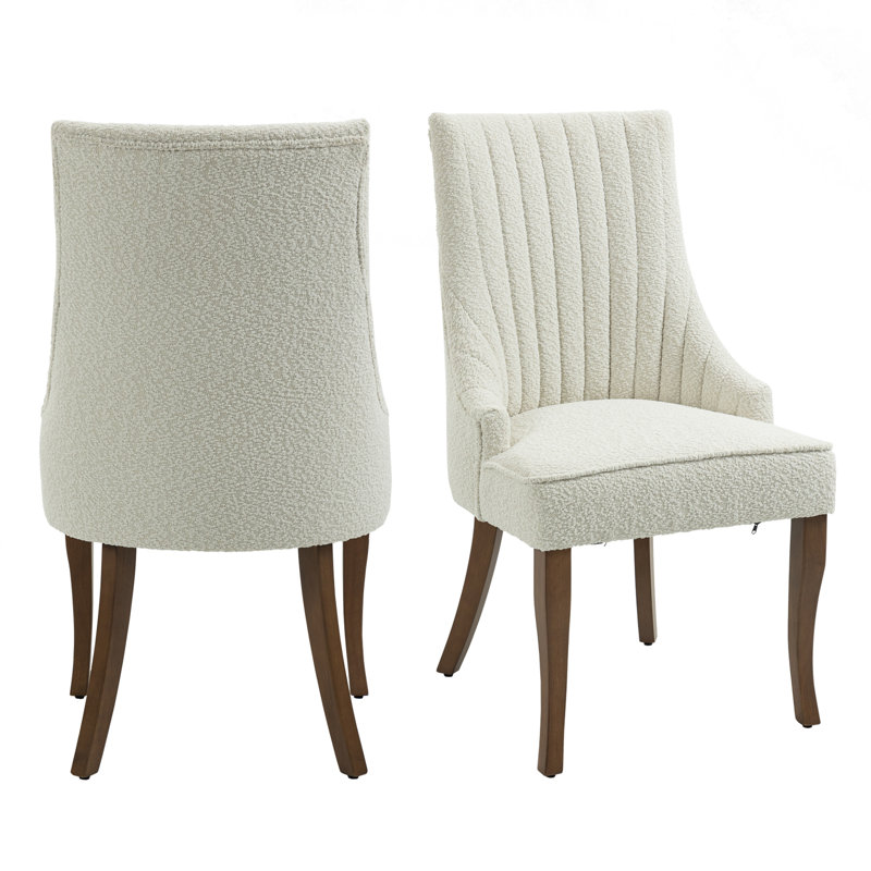 Chaise de salle à manger rembourrée Belice, Blanc