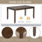 6 Piece Kitchen Dining Set, Rectangular Wooden Dining Table With 4 Upholstered Chairs And A Bench-864518232-864518238