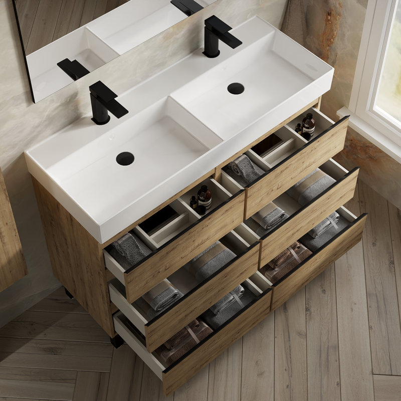 Rosabell 1mm Double Bathroom Vanity with Basin