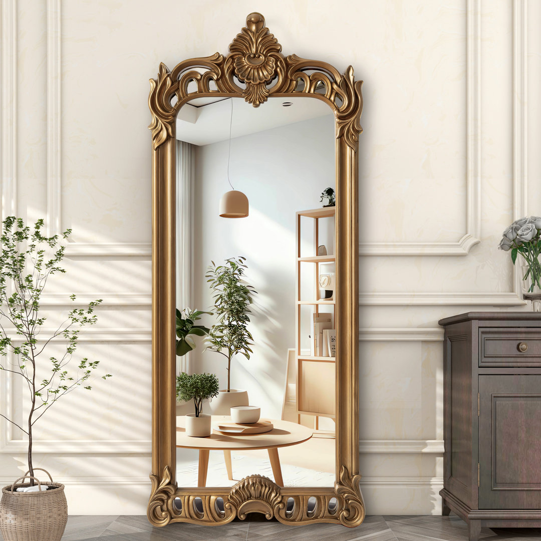 Euri Vintage Gold Arch Large Full Length Mirror 75'' H House of Hampton®
