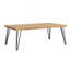 Natural And Matte Black Coffee Table With Hairpin Leg